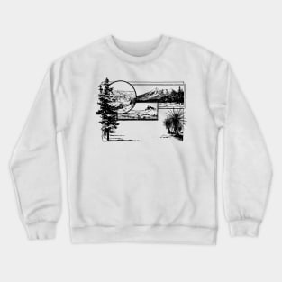 Nature scenes in monochrome Crewneck Sweatshirt